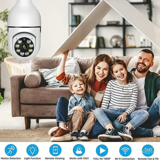 1080P WiFi Bulb Surveillance Camera 360