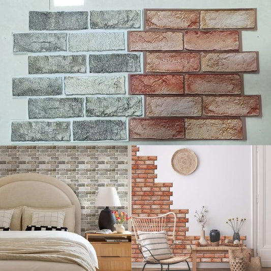 Self-adhesive brick-look wallpaper (10 pcs/0.9 m²) | NYBRICK